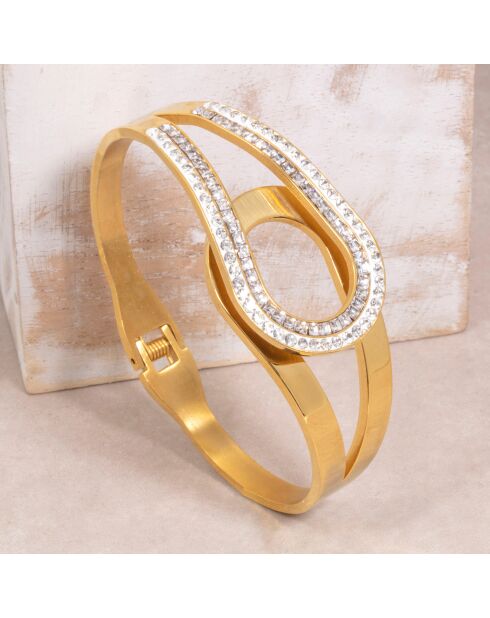 Manchette Carlie doré/blanc