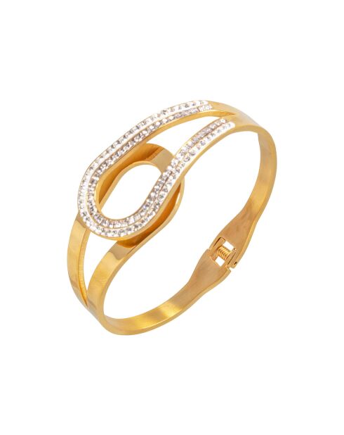 Manchette Carlie doré/blanc