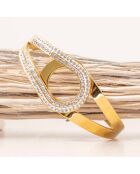 Manchette Carlie doré/blanc