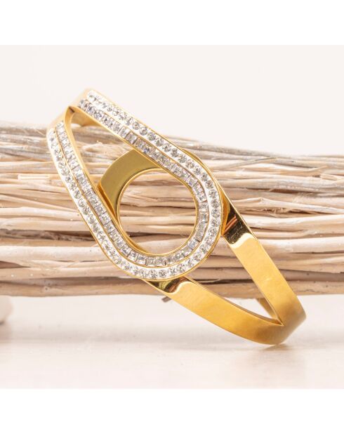 Manchette Carlie doré/blanc