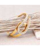 Manchette Carlie doré/blanc