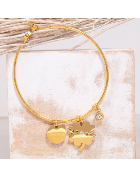 Jonc My Chance doré/blanc