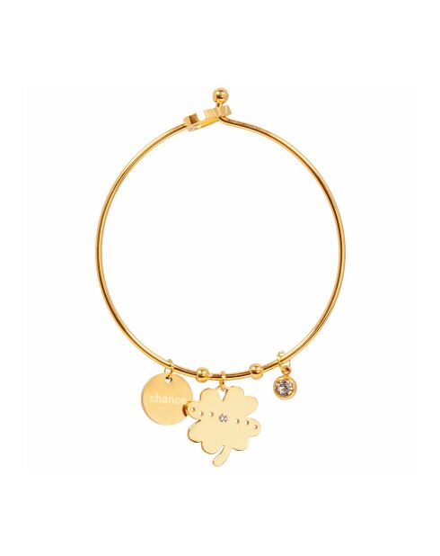 Jonc My Chance doré/blanc