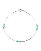 Lalie Fußkette Silber/Türkis