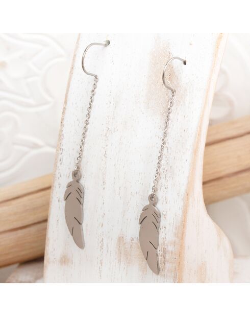 Boucles d'oreilles Angel argentées