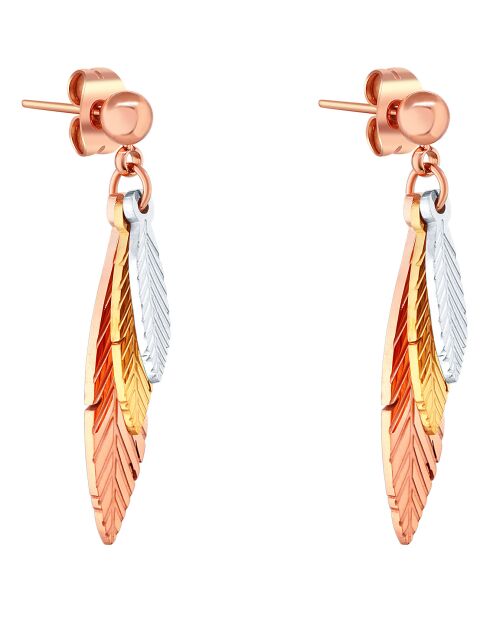 Umeo oorbellen in zilver/goud/roze