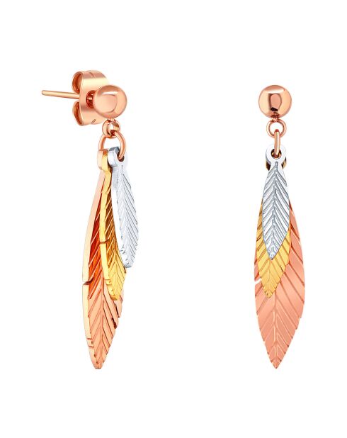 Umeo oorbellen in zilver/goud/roze