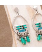 Zilver/turquoise oorbellen van Isla Madera