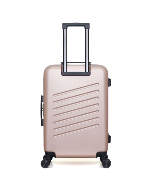 Valise Cabine XXS 4 roues doubles Zurich 46 cm rose doré