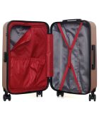 Valise Cabine XXS 4 roues doubles Zurich 46 cm rose doré