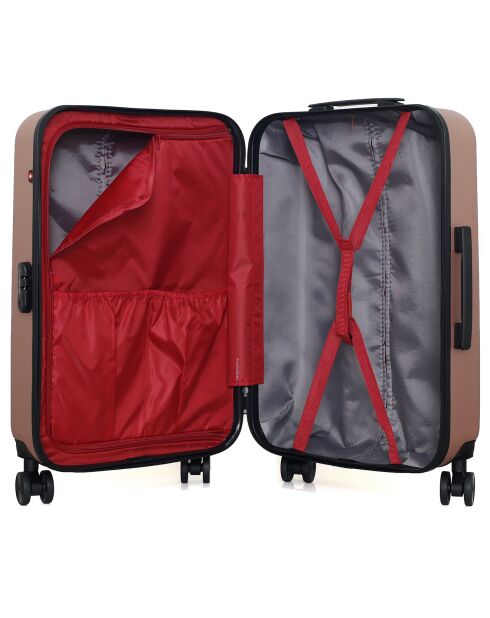 Valise Cabine XXS 4 roues doubles Zurich 46 cm rose doré