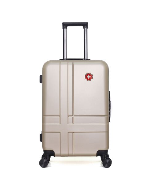 XXS Kabinenkoffer 4 Doppelrollen Uster 46 cm beige