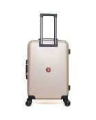 Mittelgroßer Reisekoffer mit 4 Doppelrollen, Eagle, 65 cm, beige