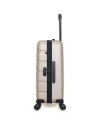 Mittelgroßer Reisekoffer mit 4 Doppelrollen, Eagle, 65 cm, beige