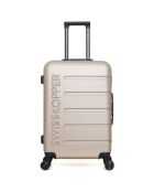 Mittelgroßer Reisekoffer mit 4 Doppelrollen, Eagle, 65 cm, beige