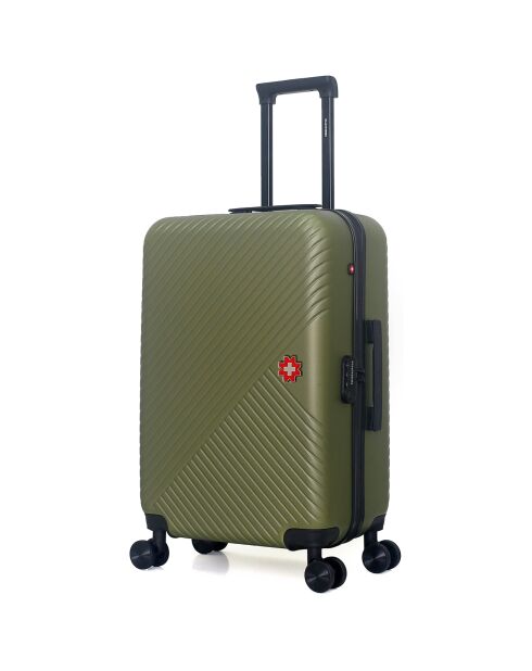 Maleta de cabina XXS con 4 ruedas dobles Spiez, 46 cm, verde caqui