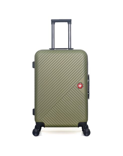 Maleta de cabina XXS con 4 ruedas dobles Spiez, 46 cm, verde caqui