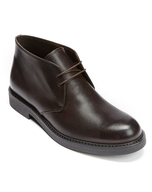 Boots en Cuir Foda marron foncé