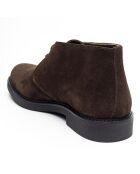 Boots en Velours de Cuir Foda marron foncé