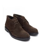 Boots en Velours de Cuir Foda marron foncé