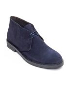 Boots en Velours de Cuir Foda bleu marine