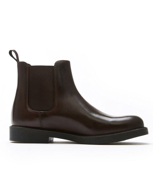 Chelsea Boots en Cuir Jon marron foncé