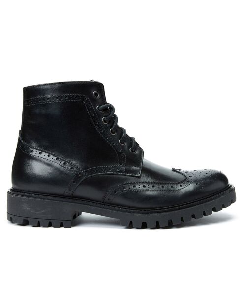 Boots en Cuir Gani noires