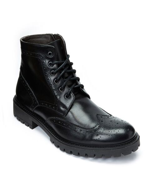 Boots en Cuir Gani noires