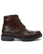 Boots en Cuir Gani marron foncé