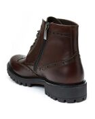 Boots en Cuir Gani marron foncé