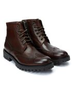 Boots en Cuir Gani marron foncé