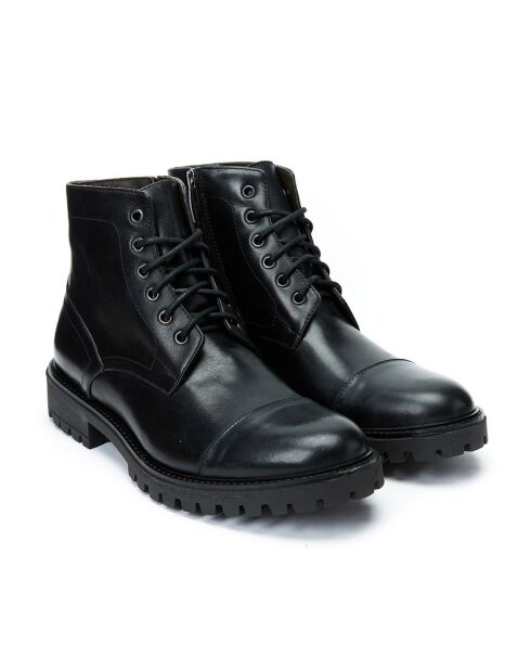 Boots en Cuir Leon noires