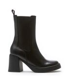 Bottes en Cuir Olya noires - Talon 8 cm