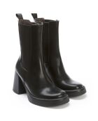 Bottes en Cuir Olya noires - Talon 8 cm