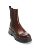 Boots en Cuir Marea cognac - Talon 5 cm