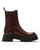 Boots en Cuir Marea cognac - Talon 5 cm