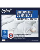 Surconfort de matelas blanc - 90x190 cm