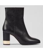 Bottines en Cuir Imogen noires - Talon 8 cm