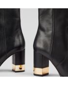 Bottines en Cuir Imogen noires - Talon 8 cm