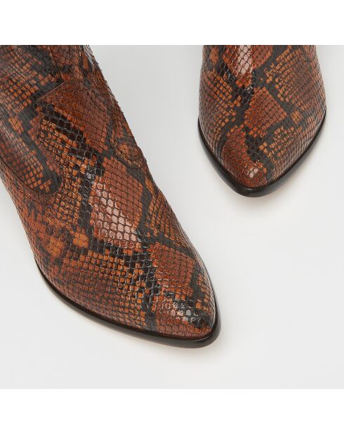 Bottines en Cuir serpent Choral marron