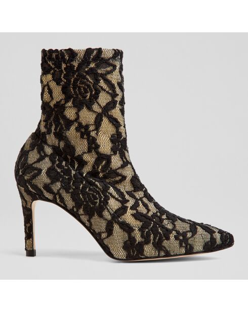 Bottines en Dentelle Chloé noir/beige