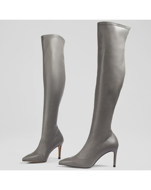 Cuissardes Blake grises - Talon 8,5 cm