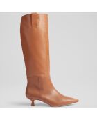 Bottes en Cuir Eden cognac - Talon 4,5 cm