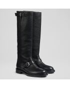 Bottes en Cuir Noemi noires