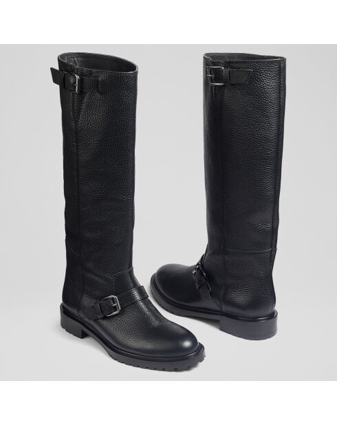 Bottes en Cuir Noemi noires