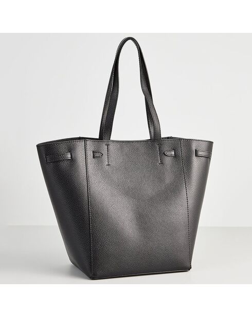 Sac à Main en Cuir Lily noir - 42x30.5x18 cm