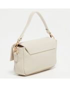 Sac à Bandoulière en Cuir Maya blanc cassé - 19x13x5 cm