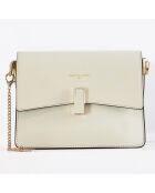 Sac bandoulière en Cuir Mini Emma blanc cassé - 21x16x8 cm