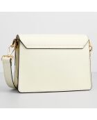 Sac bandoulière en Cuir Mini Emma blanc cassé - 21x16x8 cm