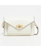 Sac bandoulière en Cuir Roxane blanc cassé - 20x12x5.5 cm